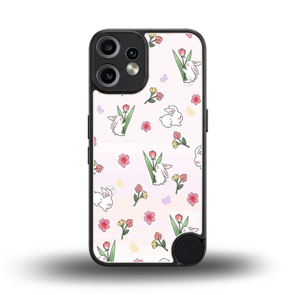 Bunny Bliss back phone cover | glass case for cmf nothing phone 2 pro