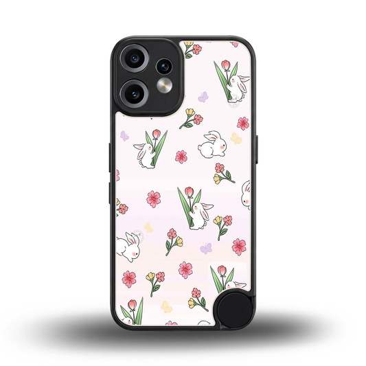 Bunny Bliss back phone cover | glass case for cmf nothing phone 2 pro