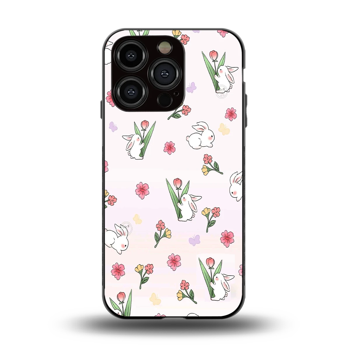 Bunny Bliss back phone cover | glass case for iphone 13 pro