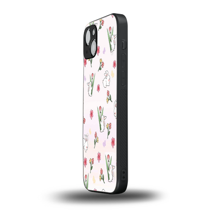 Bunny Bliss iphone 14 plus mobile cover | shockproof glass phone case