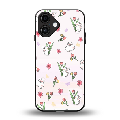 Bunny Bliss Phone Case for Iphone 16 | Glass Case