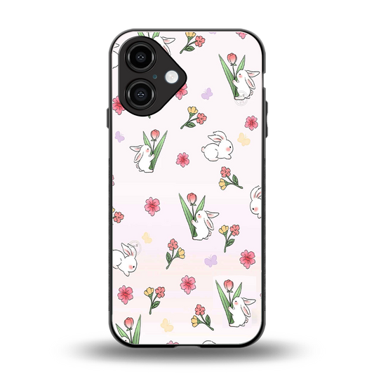 Bunny Bliss Phone Case for Iphone 16 | Glass Case