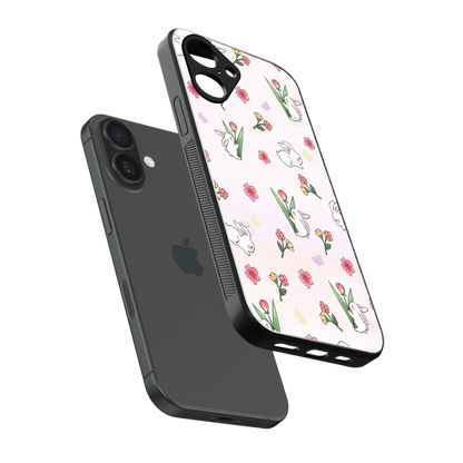 Bunny Bliss Phone Case for Iphone 16 | Glass Case