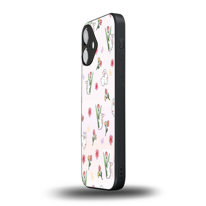Bunny Bliss Phone Case for Iphone 16 | Glass Case