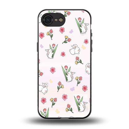 Bunny Bliss back phone cover | glass case for iphone 17e