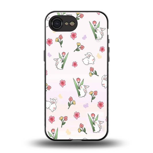 Bunny Bliss back phone cover | glass case for iphone 17e