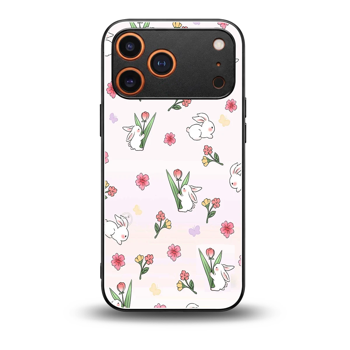 Bunny Bliss back phone cover | glass case for iphone 17 pro