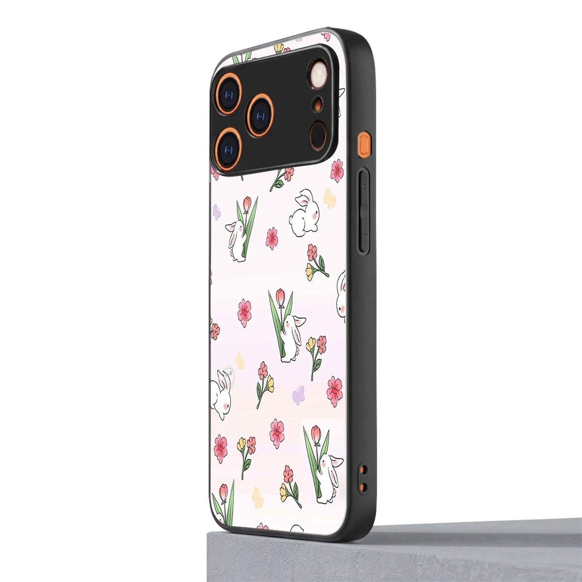 Bunny Bliss iphone 17 pro max mobile cover | shockproof glass phone case