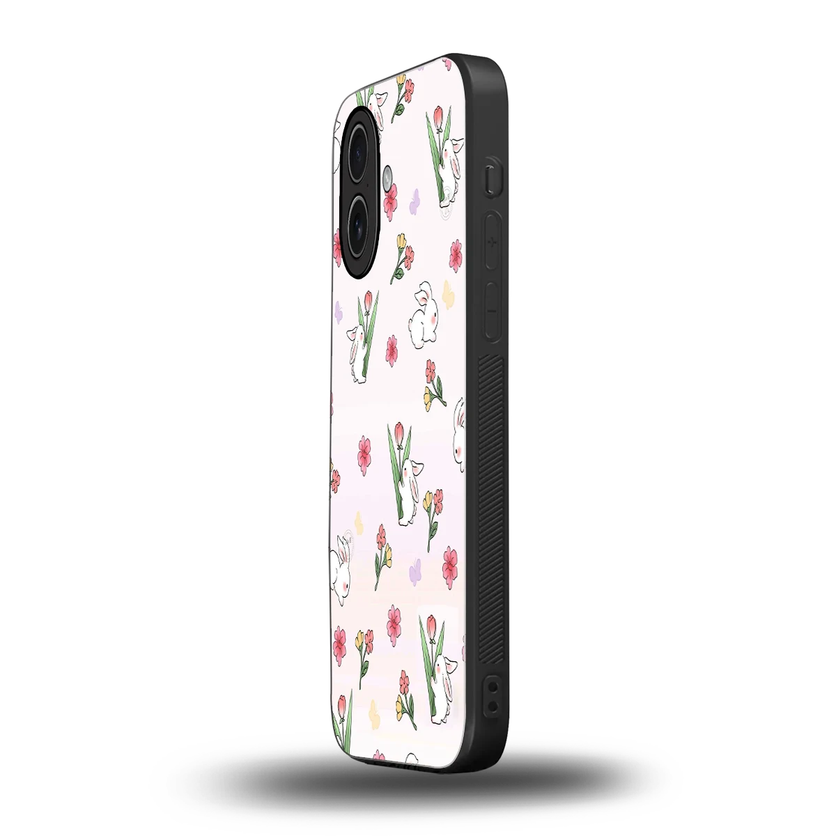 Bunny Bliss iphone 17 mobile cover | shockproof glass phone case