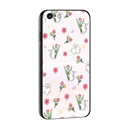 Bunny Bliss sleek iphone 6s plus cover with tempered glass back and TPU edges
