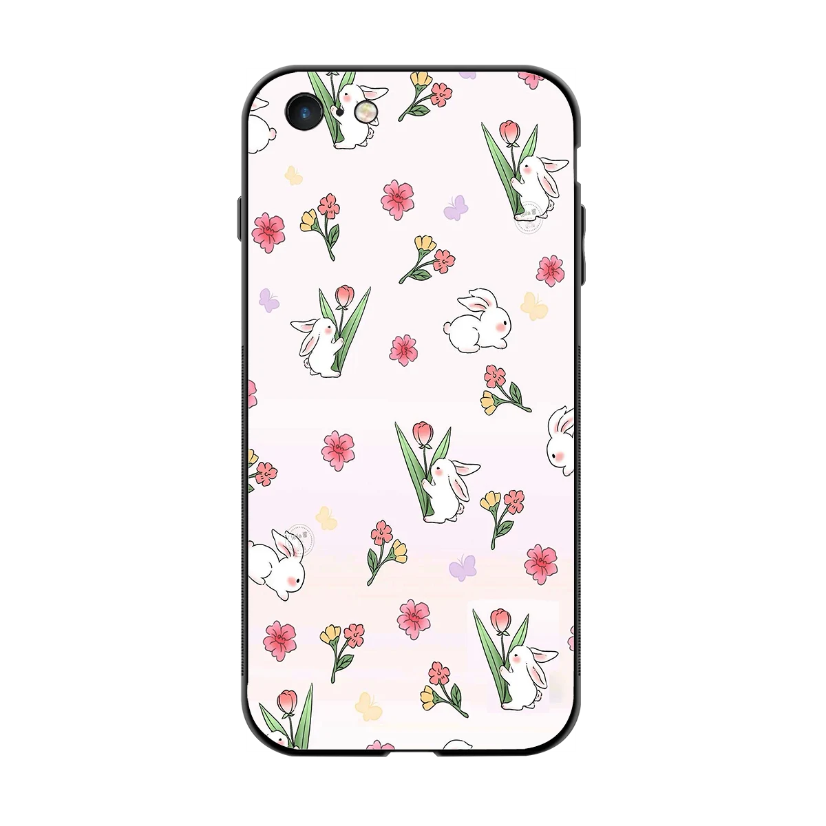 Bunny Bliss back phone cover | glass case for iphone 6