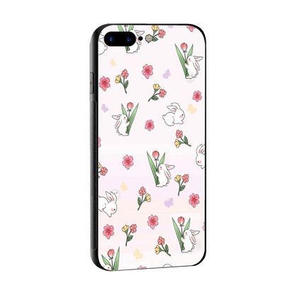 Bunny Bliss sleek iphone 8 plus cover with tempered glass back and TPU edges
