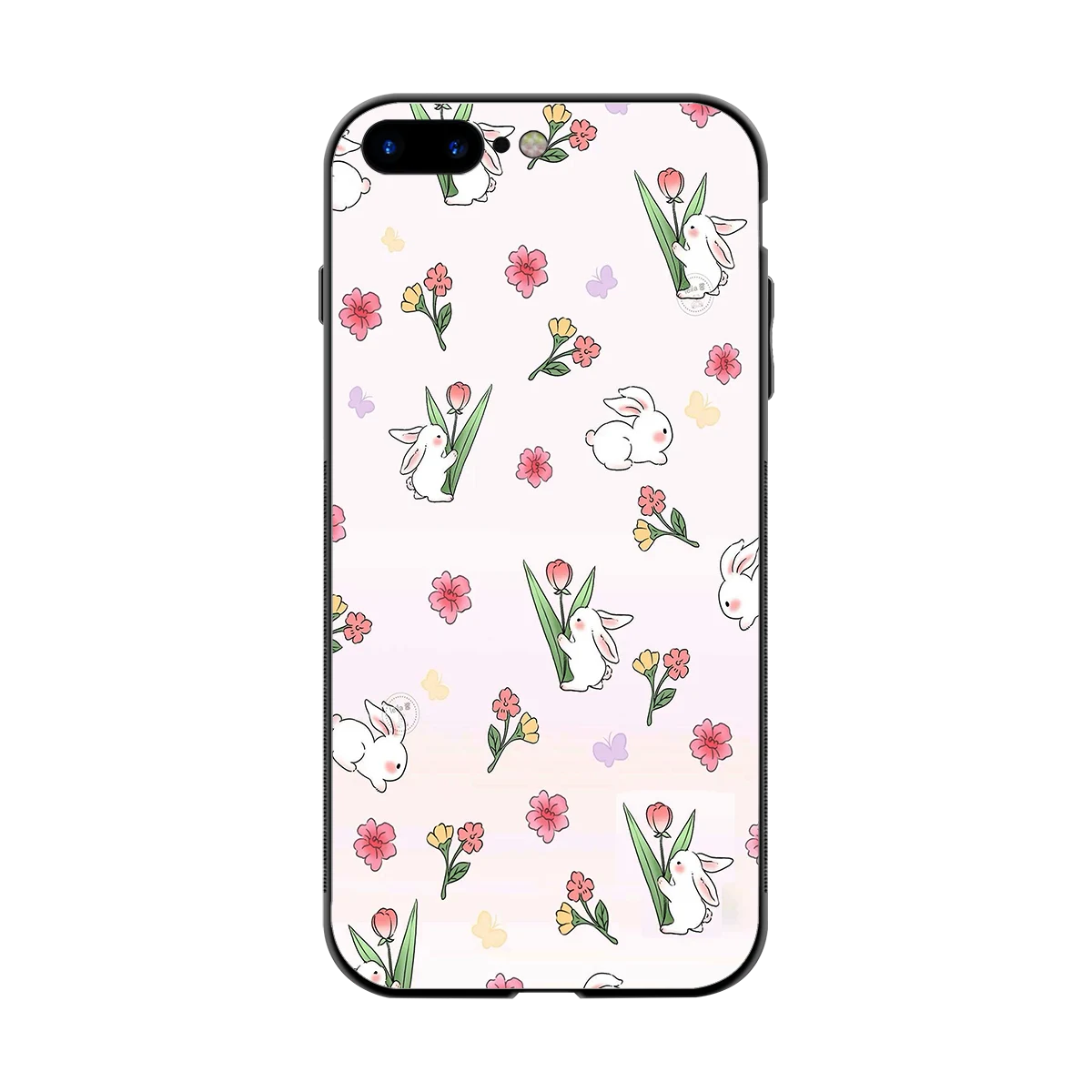 Bunny Bliss back phone cover | glass case for iphone 8 plus