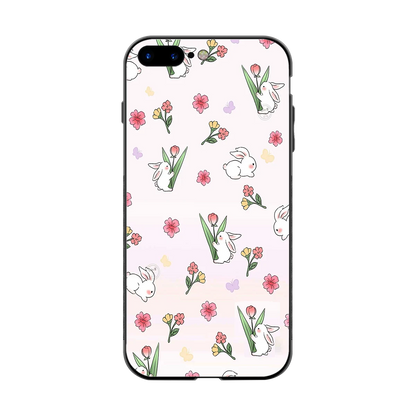 Bunny Bliss back phone cover | glass case for iphone 8 plus