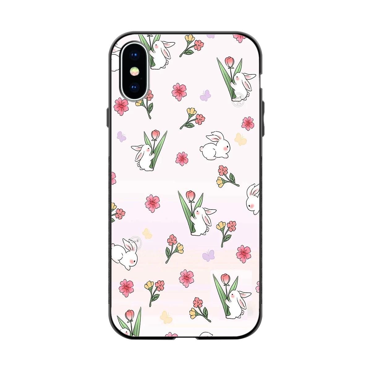 Bunny Bliss back phone cover | glass case for iphone xs