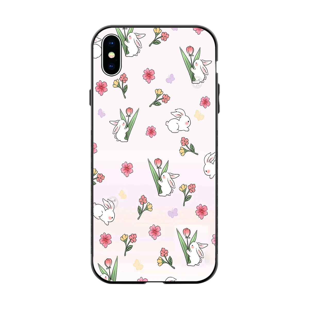 Bunny Bliss back phone cover | glass case for iphone xs max