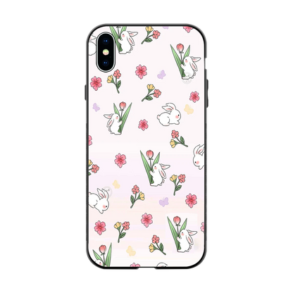 Bunny Bliss back phone cover | glass case for iphone xs max
