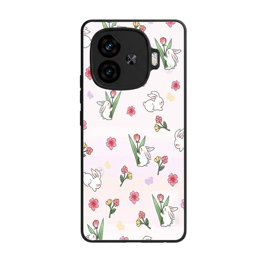Bunny Bliss back phone cover | glass case for iqoo neo 10r 5g