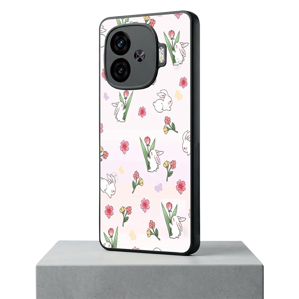 Bunny Bliss iqoo neo 10r 5g mobile cover | shockproof glass phone case