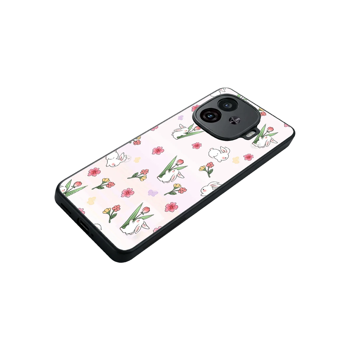 Bunny Bliss stylish phone case for iqoo neo 10r 5g | glossy glass and slim fit