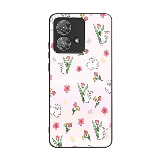 Bunny Bliss back phone cover | glass case for motorola edge 40 neo 5g