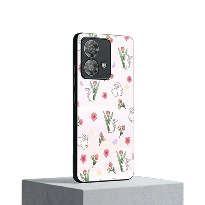 Bunny Bliss motorola edge 40 neo 5g mobile cover | shockproof glass phone case
