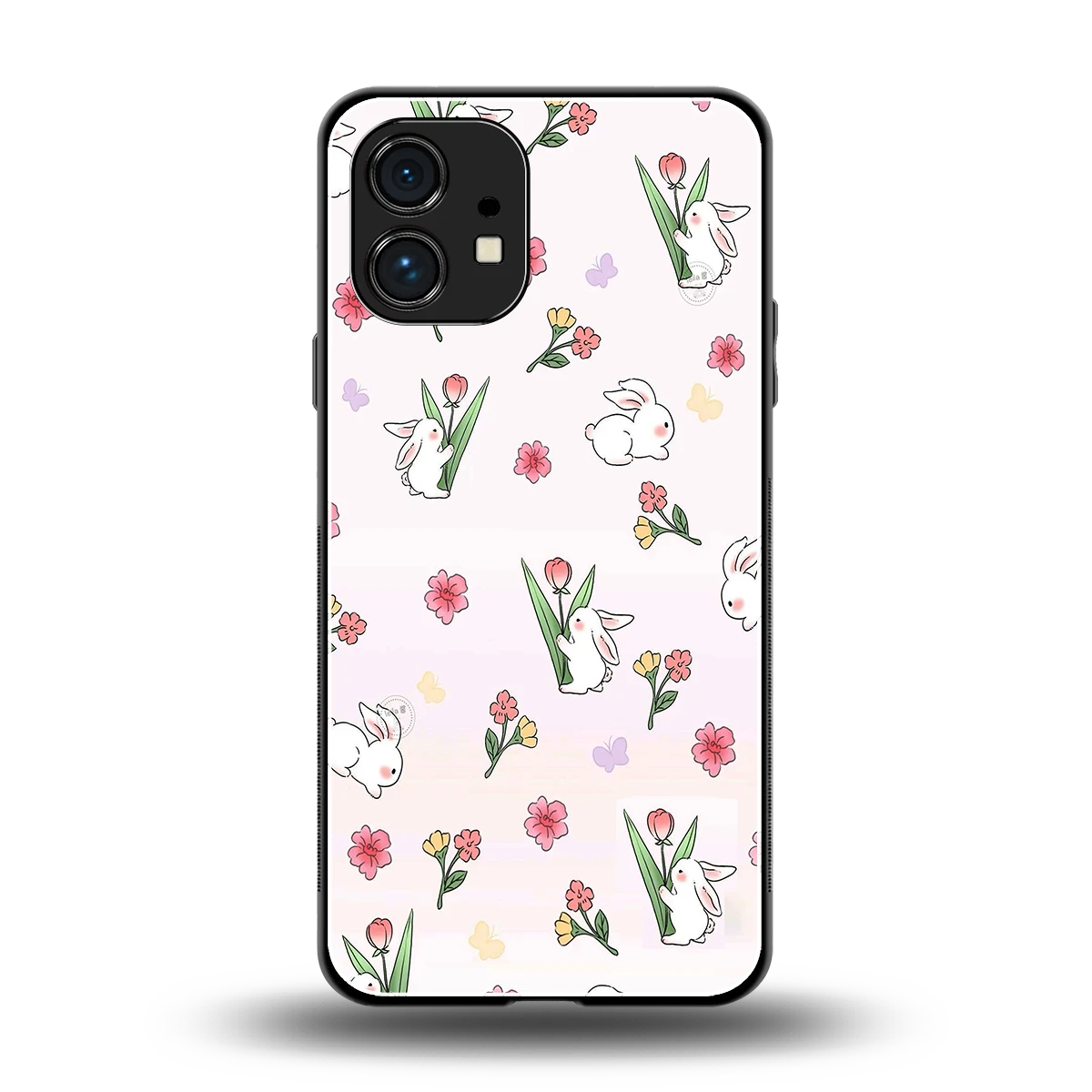 Bunny Bliss back phone cover | glass case for nothing phone 1