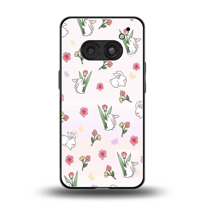 Bunny Bliss back phone cover | glass case for nothing phone 2a