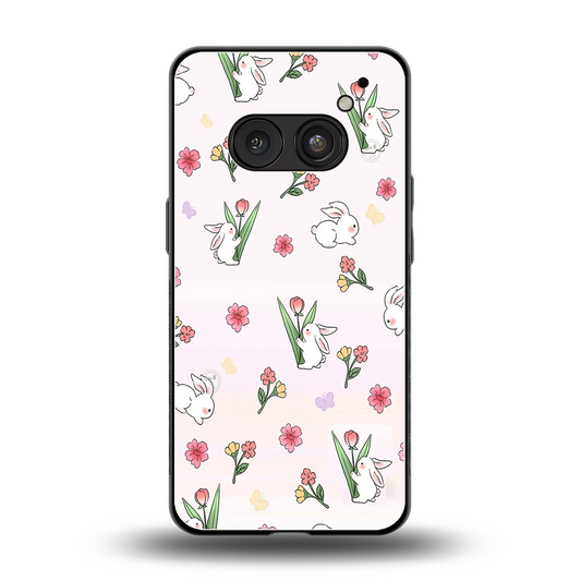Bunny Bliss back phone cover | glass case for nothing phone 2a