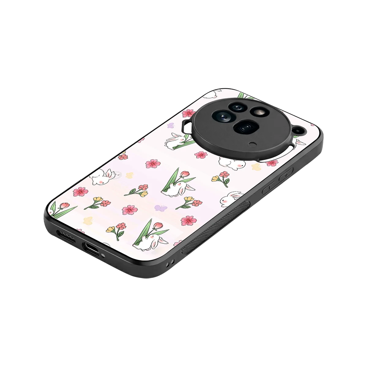 Bunny Bliss stylish phone case for nothing phone 3a pro | glossy glass and slim fit