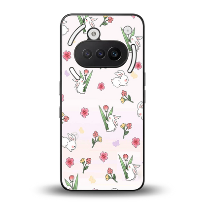 Bunny Bliss back phone cover | glass case for nothing phone 3a