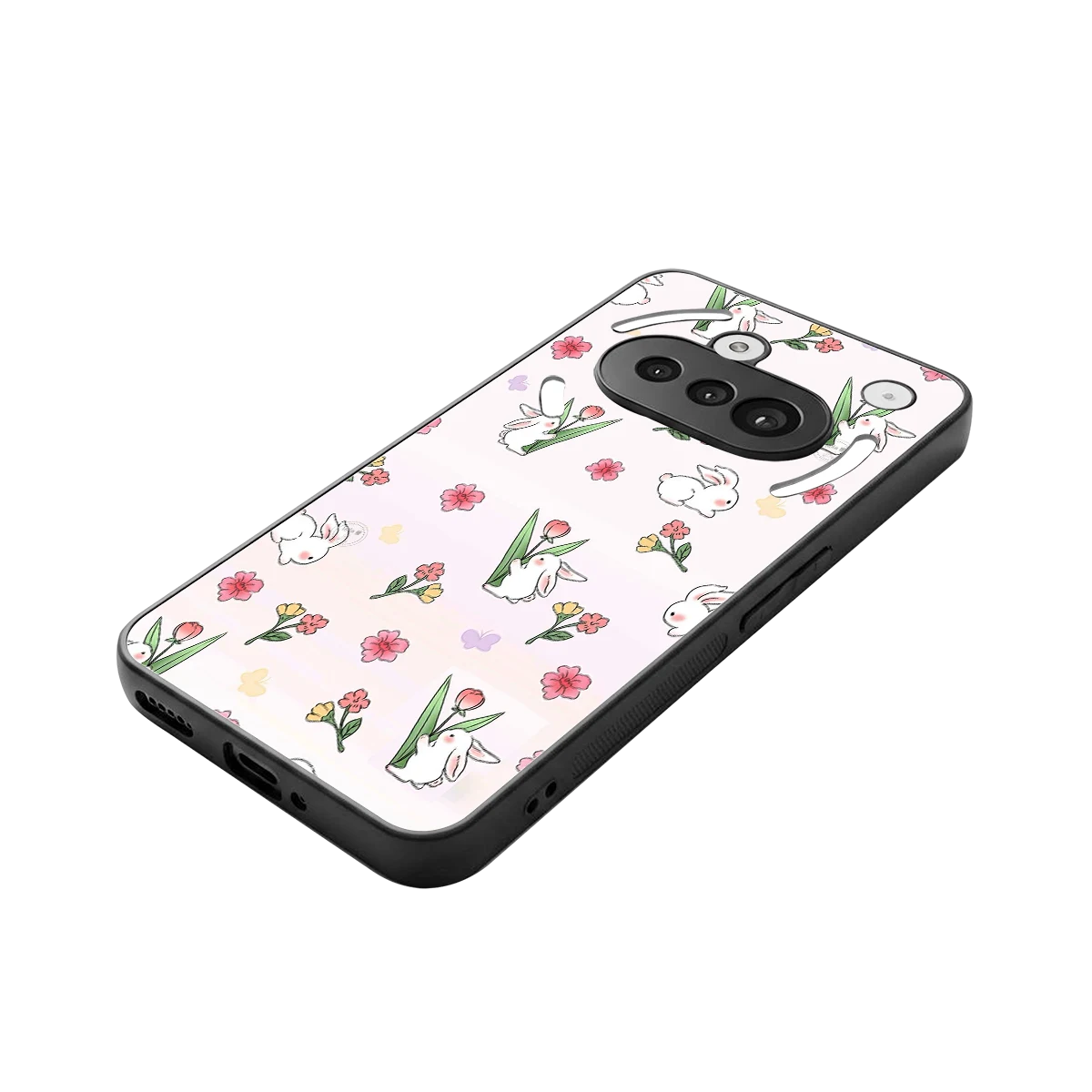 Bunny Bliss stylish phone case for nothing phone 3a | glossy glass and slim fit