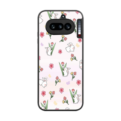 Bunny Bliss back phone cover | glass case for nothing phone 4a