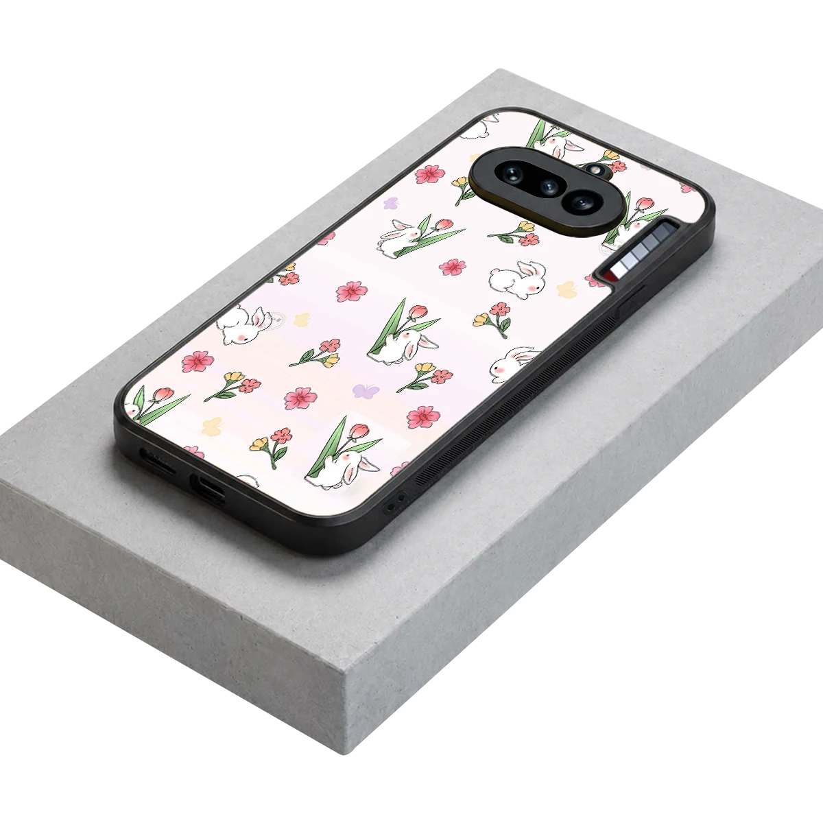 Bunny Bliss stylish phone case for nothing phone 4a | glossy glass and slim fit