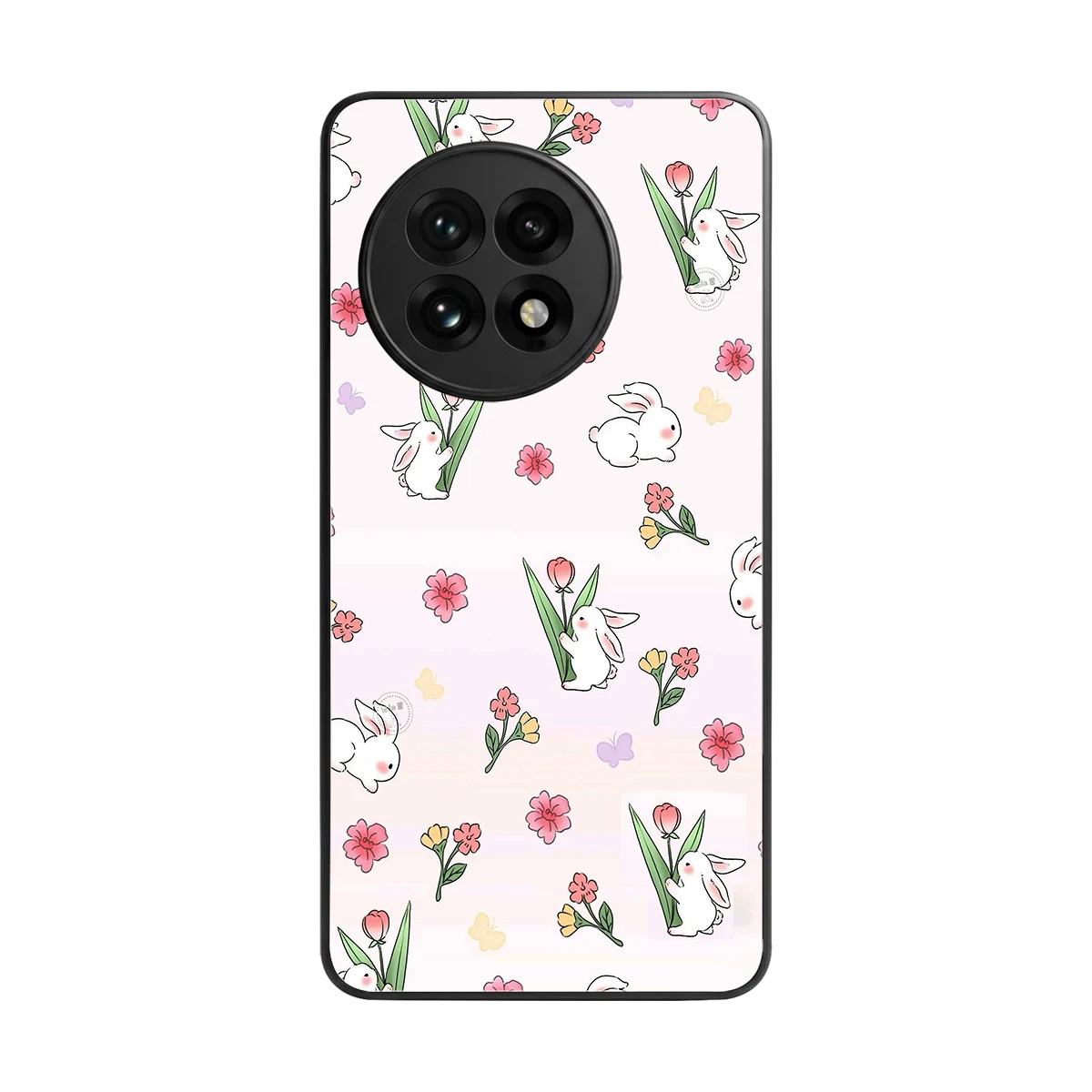 Bunny Bliss back phone cover | glass case for oneplus 13r