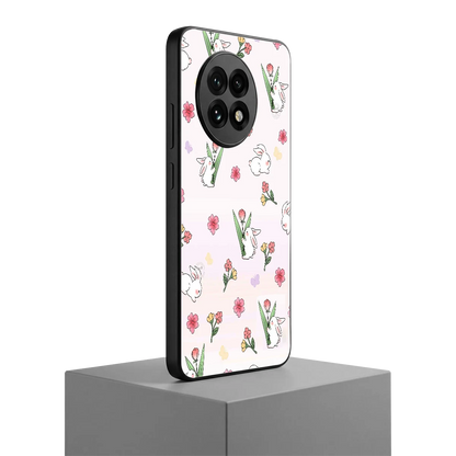 Bunny Bliss oneplus 13r mobile cover | shockproof glass phone case