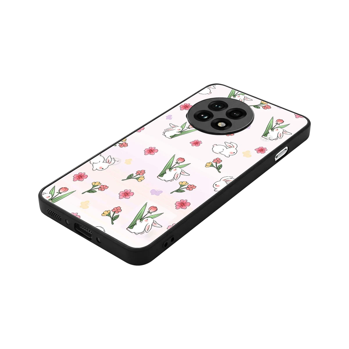 Bunny Bliss stylish phone case for oneplus 13r | glossy glass and slim fit