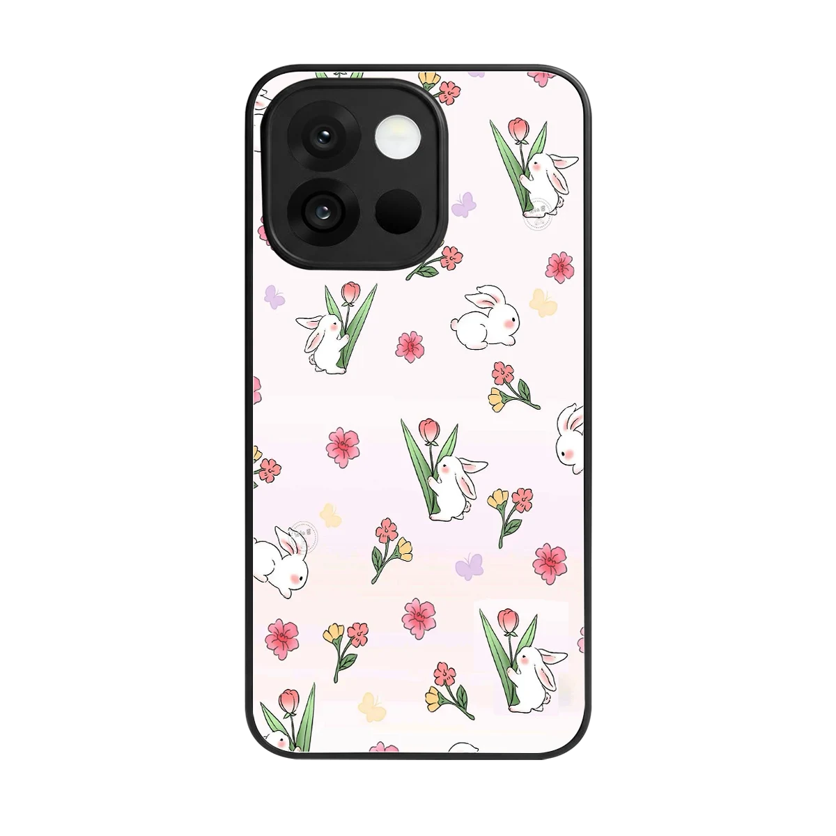 Bunny Bliss back phone cover | glass case for oneplus 13s