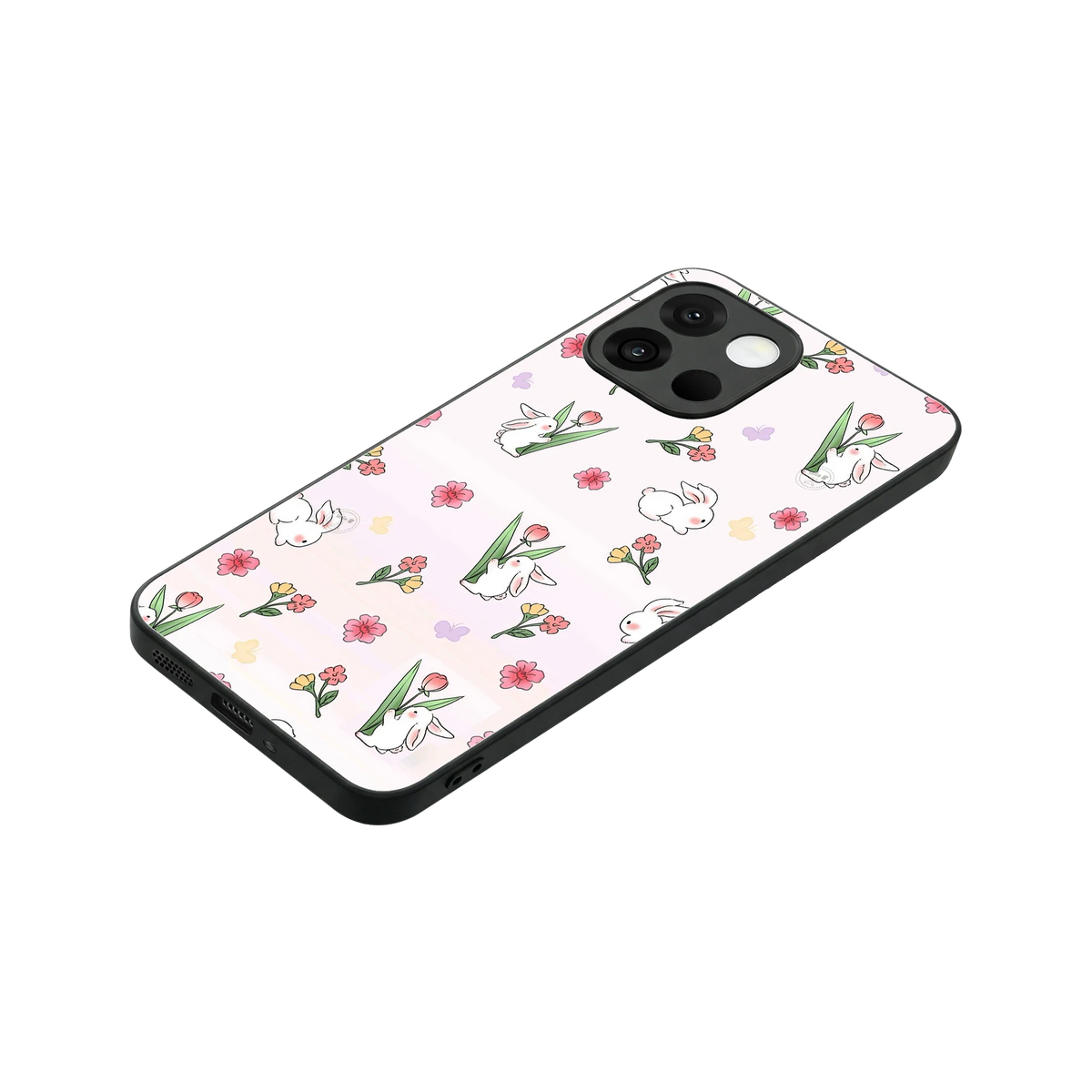 Bunny Bliss stylish phone case for oneplus 13s | glossy glass and slim fit