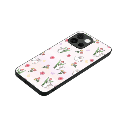 Bunny Bliss stylish phone case for oneplus 13s | glossy glass and slim fit