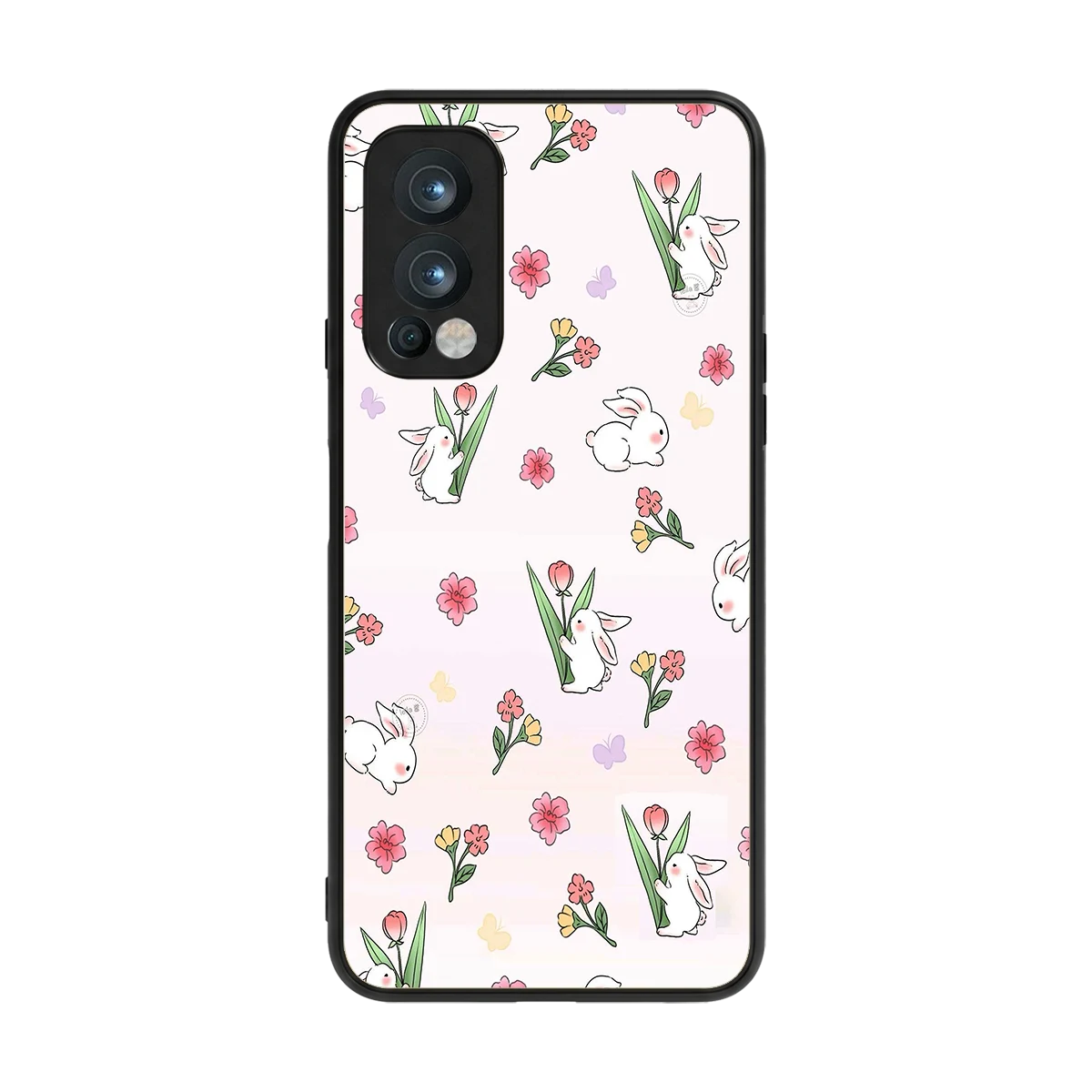 Bunny Bliss back phone cover | glass case for oneplus nord 2