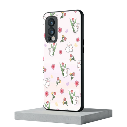 Bunny Bliss oneplus nord 2 mobile cover | shockproof glass phone case