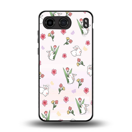 Bunny Bliss back phone cover | glass case for oneplus nord 4