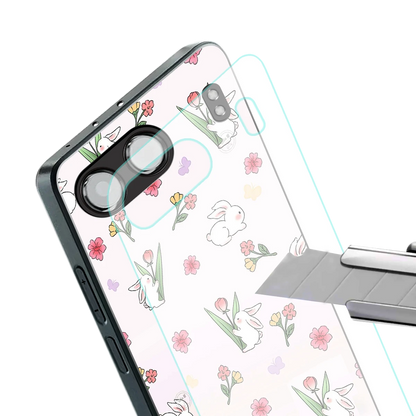 Bunny Bliss stylish phone case for oneplus nord 4 | glossy glass and slim fit