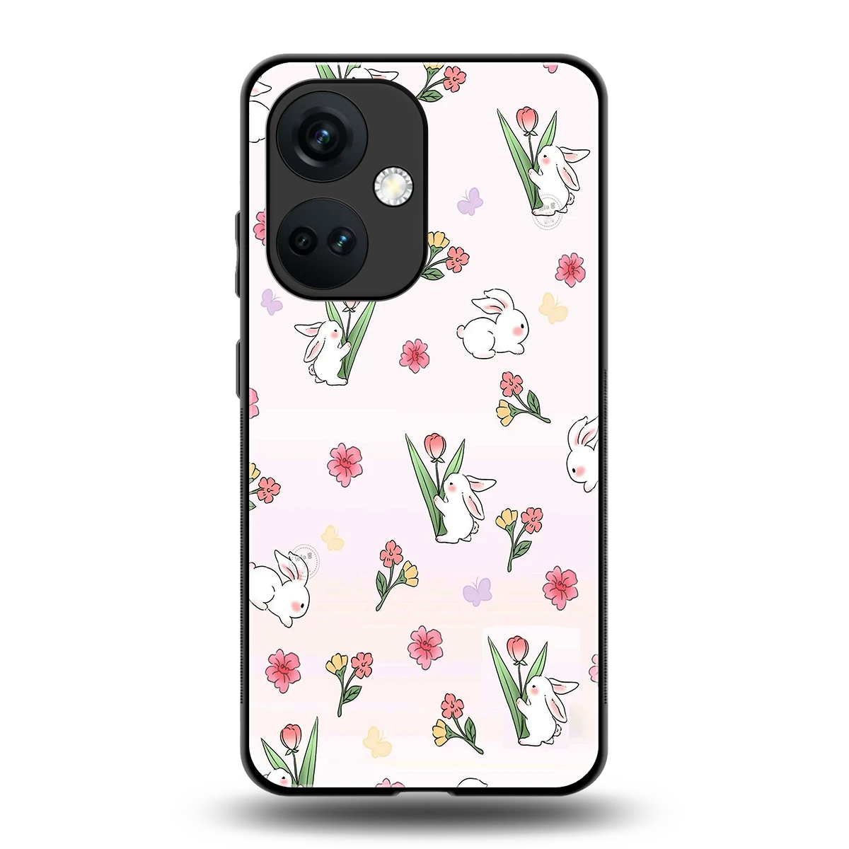Bunny Bliss back phone cover | glass case for oneplus nord ce 3