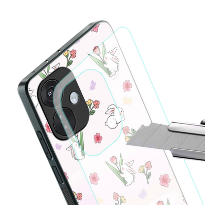 Bunny Bliss stylish phone case for oneplus nord ce 3 | glossy glass and slim fit