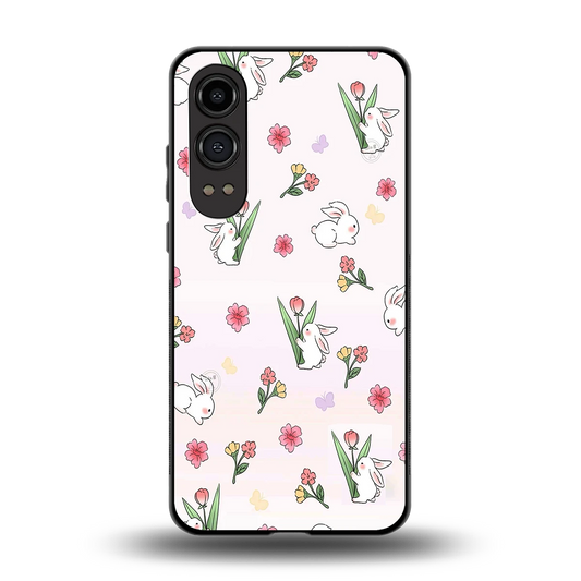 Bunny Bliss back phone cover | glass case for oneplus nord ce 4 lite