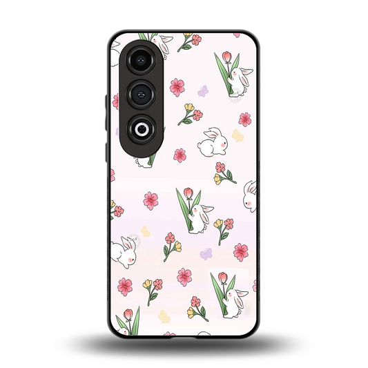 Bunny Bliss back phone cover | glass case for oneplus nord ce 4