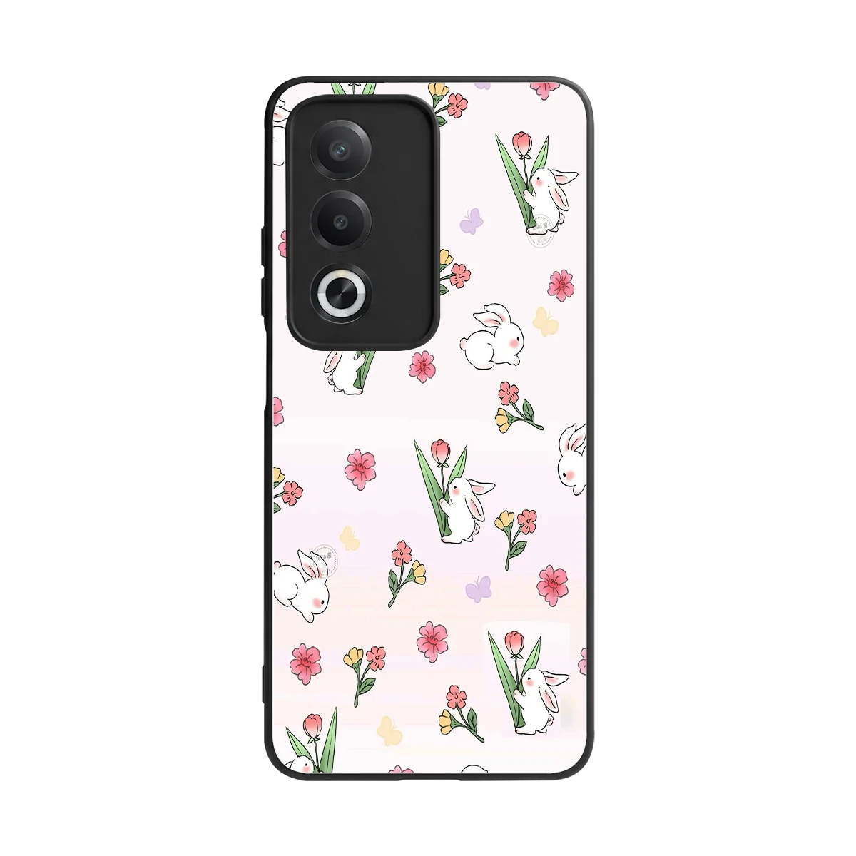 Bunny Bliss back phone cover | glass case for oppo a3 pro
