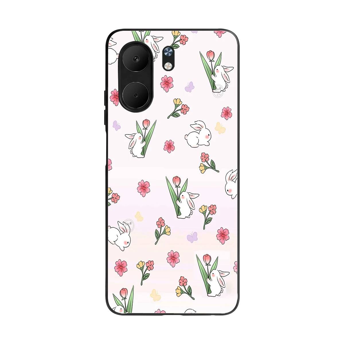 Bunny Bliss back phone cover | glass case for oppo a5x 5g